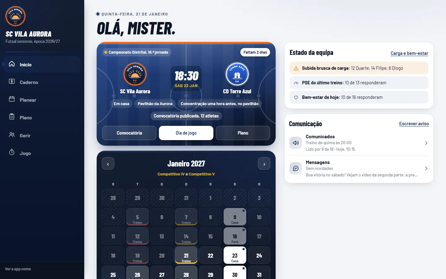 A app Losango no computador